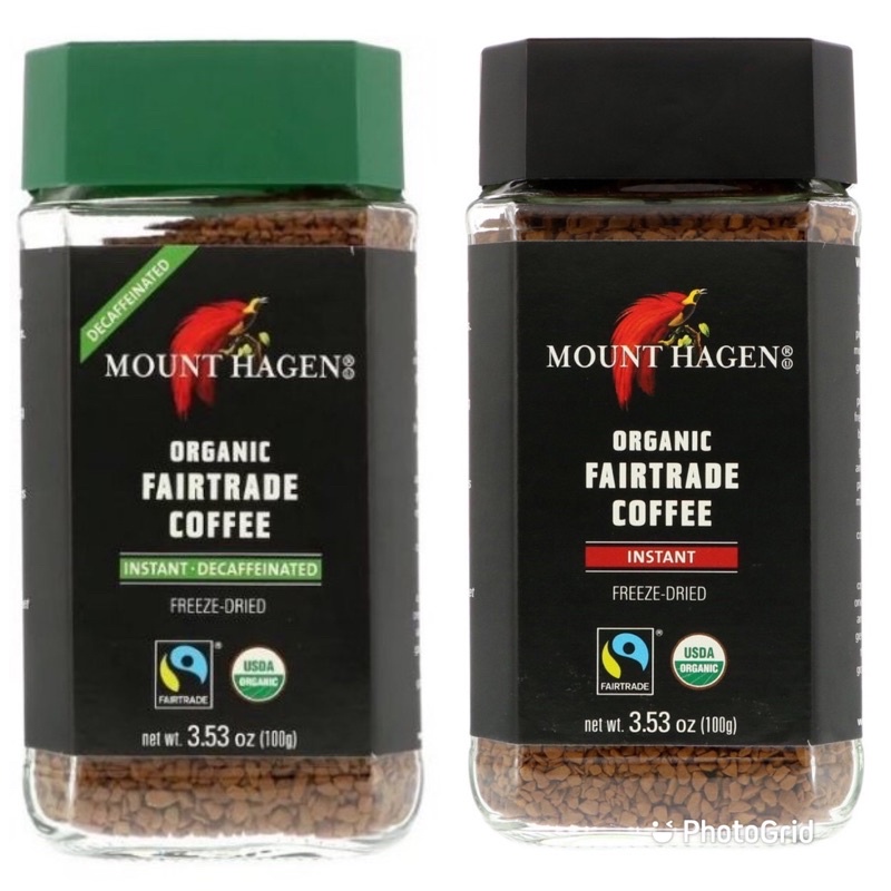 Mount Hagen 德國原裝進口 有機即溶咖啡粉（黑咖啡/ 低咖啡因黑咖啡)