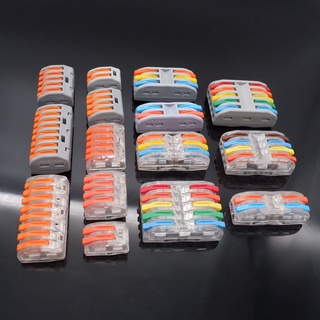 快速接線器 PCT快速接線夾 接線端子 接線神器 分線器 電線快速連接器 壓接端子 快速接線端子萬能導線電線連接器 5