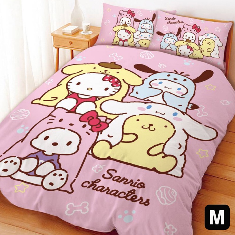 Outdoorbase【Outdoorbase】三麗鷗卡通腳色們充氣床墊床包套(M.L.XL)-26183