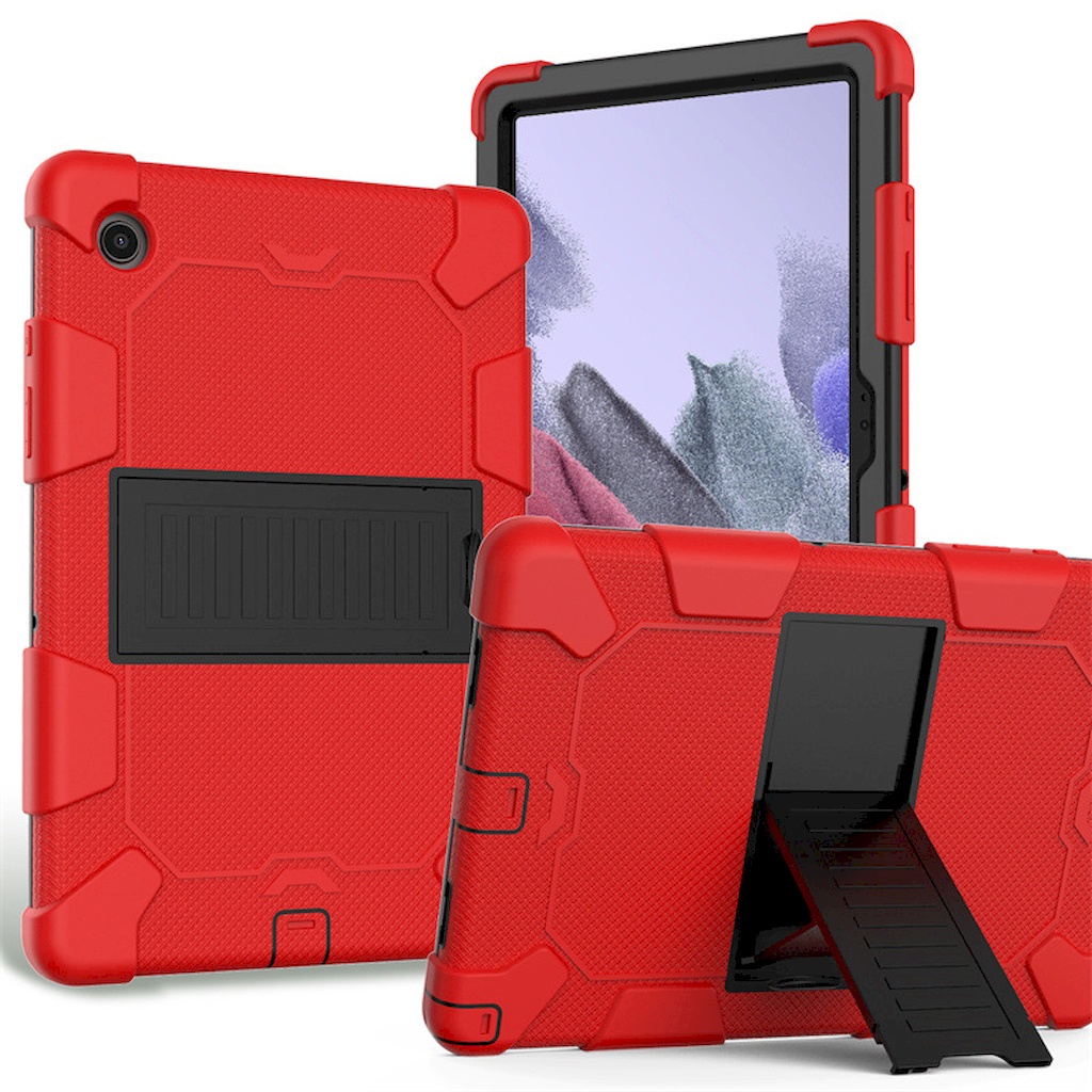 三星Galaxy Tab A8 10.5 X200 X205 雙層保護殼鎧甲雙層軟硬殼設計三段支架調整保護殼背蓋平板殼
