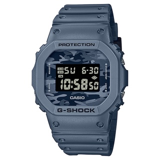 卡西歐 G-SHOCK G-SHOCK 手錶迷彩圖案錶盤迷彩藍 DW-5600CA-2
