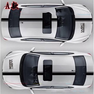 D-345A 汽車運動條紋貼紙拉花 全車貼 條紋貼 引擎蓋貼 WRC字貼 BENZ BMW AUDI 兩色 全車系通用