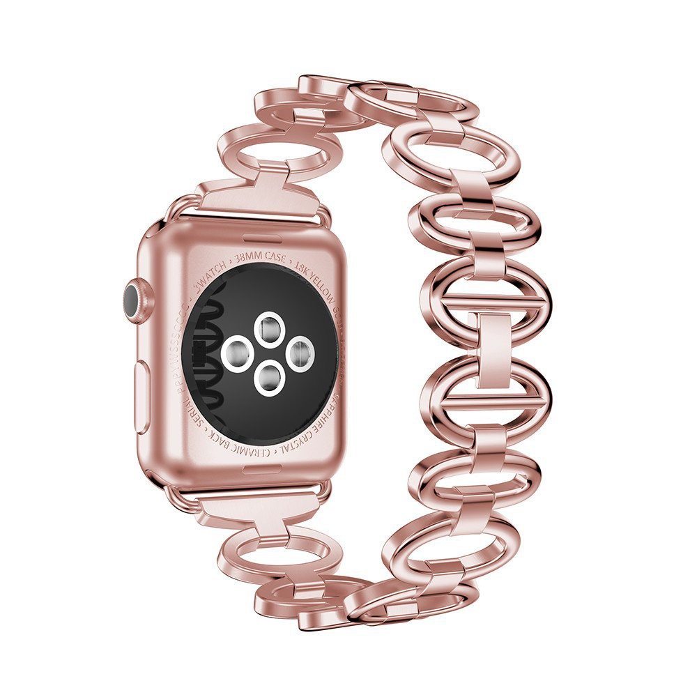 日本良品~蘋果Apple Watch 精緻優雅不鏽鋼錶帶 Series 5/4/3/2/1 玫瑰金/金色