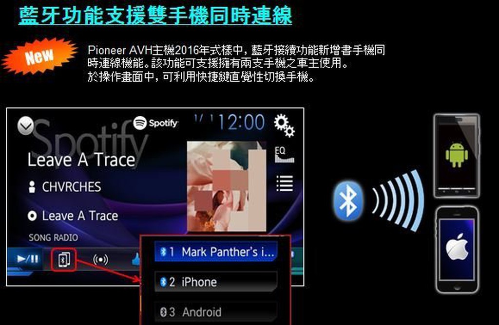 先鋒pioneer Avh X2750bt Dvd Iphone Android 藍芽主機智慧手機連動功能公司貨 蝦皮購物