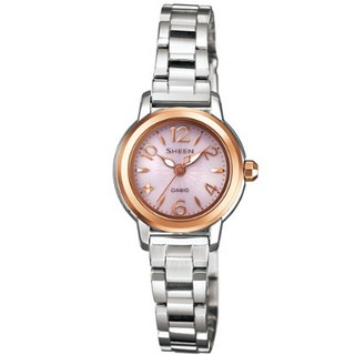 CASIO SHEEN Cruise Line 低調奢華水晶玻璃腕錶 SHE-4502SBG-4A