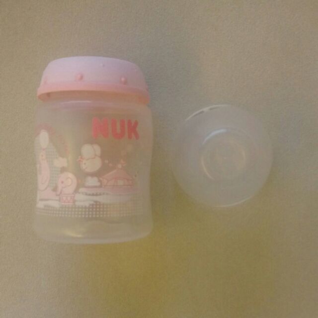 nuk德國奶瓶輕量粉紅色PP150毫升二手都清潔消毒