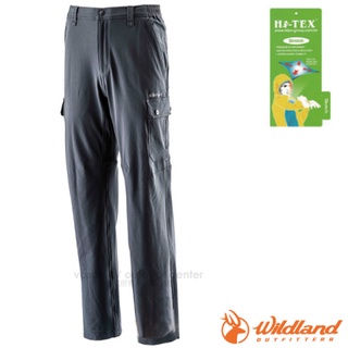 【荒野 WildLand】男款 彈性功能貼袋保暖機能休閒褲 兩側口袋+外側置物口袋 0A22308 深灰