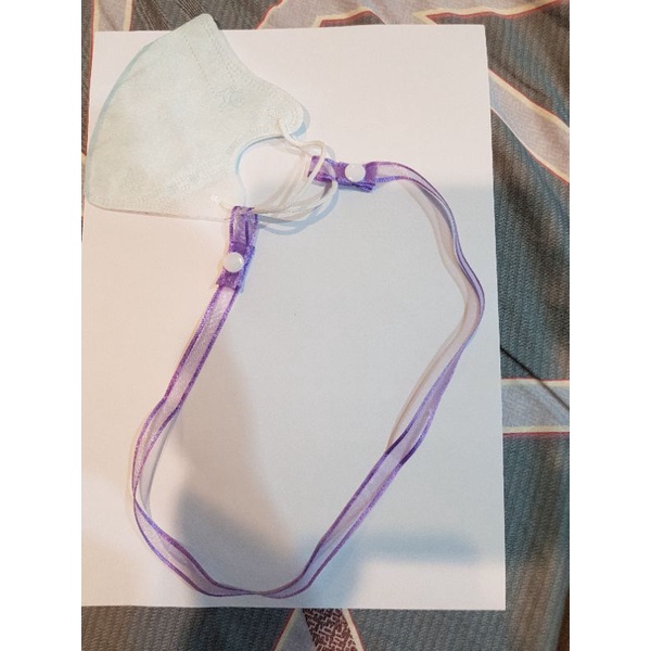 口罩掛繩  扣式  紫色