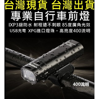 飛馬單車，臺灣現貨，XPG 德規專業自行車燈 手電筒小巧高亮度，400流明可拆卸，USB充電 公路車，登山車IPX3防水