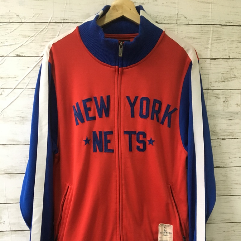 Reebok NBA nets 籃網隊 運動外套 棉外套 紅藍 古著 vintage