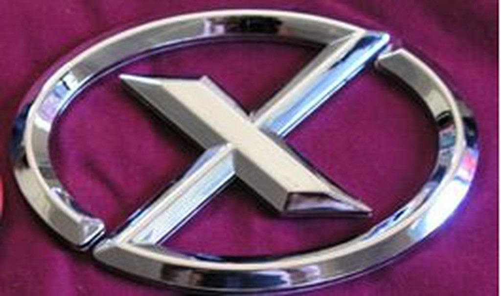 ~圓夢工廠~Lexus X 鍍鉻後車箱 車身標誌字貼 長90mm 高65mm