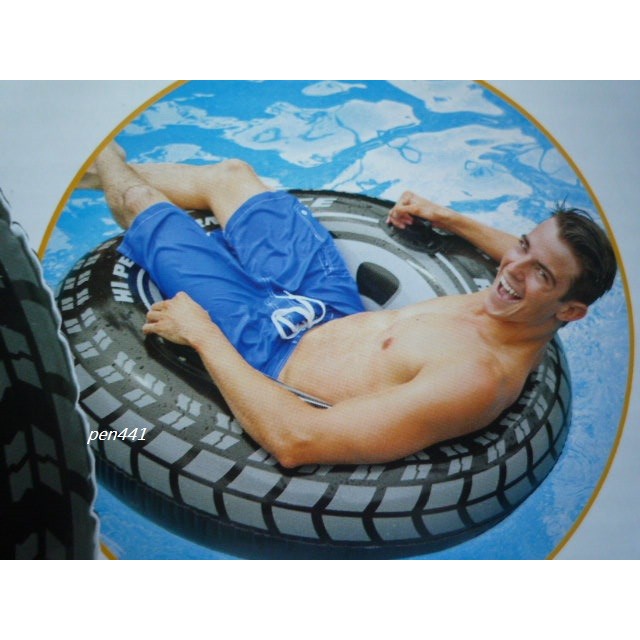 玩樂生活 美國INTEX56268成人雙手把輪胎充氣游泳圈 坐圈 浮圈  玩水/游泳/戲水游泳池(免費維修 瑕疵換新品)