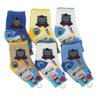 卡漫城 - Thomas 襪子 9-11cm 三雙組 半統 童襪 ㊣版 適用1-2歲 兒童 湯瑪士 小火車 蒸汽 台灣製
