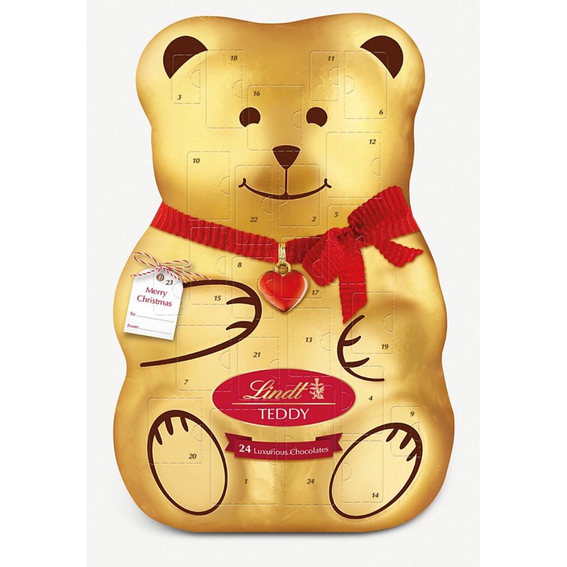 現貨 瑞士蓮Teddy泰迪熊3D巧克力聖誕倒數月曆 降臨曆 聖誕禮物（超可愛😍）（最後一盒詳見說明）