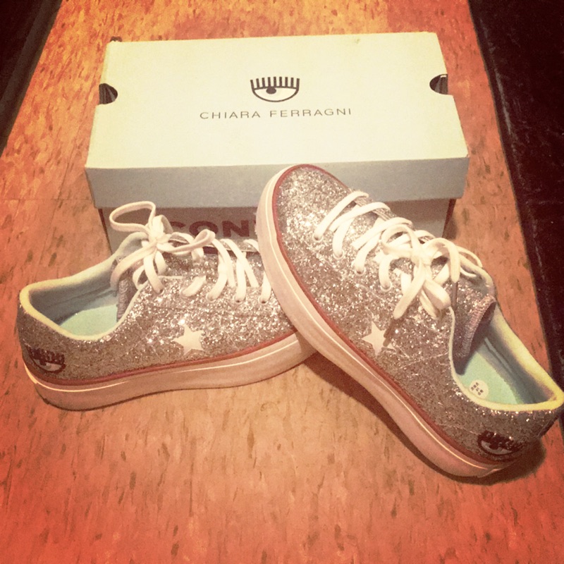 Chiara ferragni  converse 聯名厚底鞋 37，23.5 ，僅穿一次 近全新 原價3900，不議價