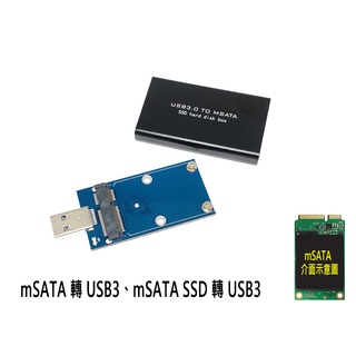 【熊讚】台灣貨 mSATA轉USB3 全鋁合金 USB3 SSD 固態移動硬碟盒 mSATA 外接盒