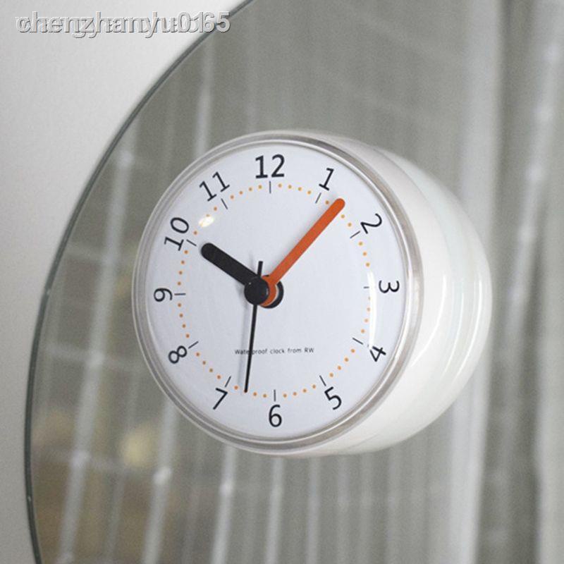 ✐◈❧▨創意小時鐘吸盤鐘防水浴室鐘廚房時鐘掛鐘 衛生間吸墻貼玻璃鐘表