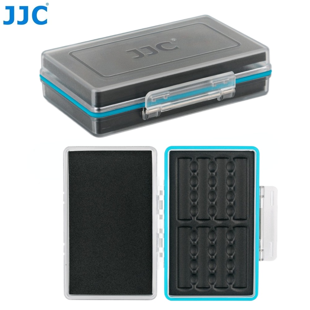 JJC 5號電池收納盒 可裝8粒AA電池或14500電池 防水濺防短路便攜式電池保護盒