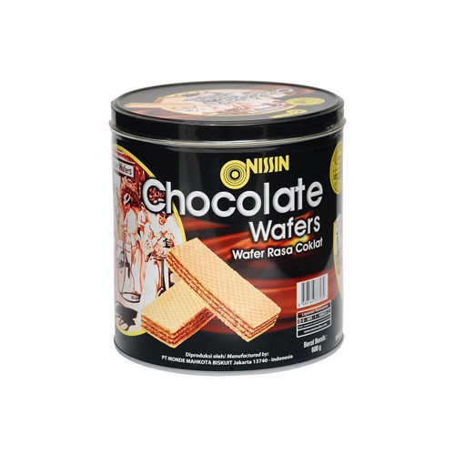 日清 威化 餅乾 黑罐裝 Nissin Wafer Chocolate Kaleng 600g FB03003