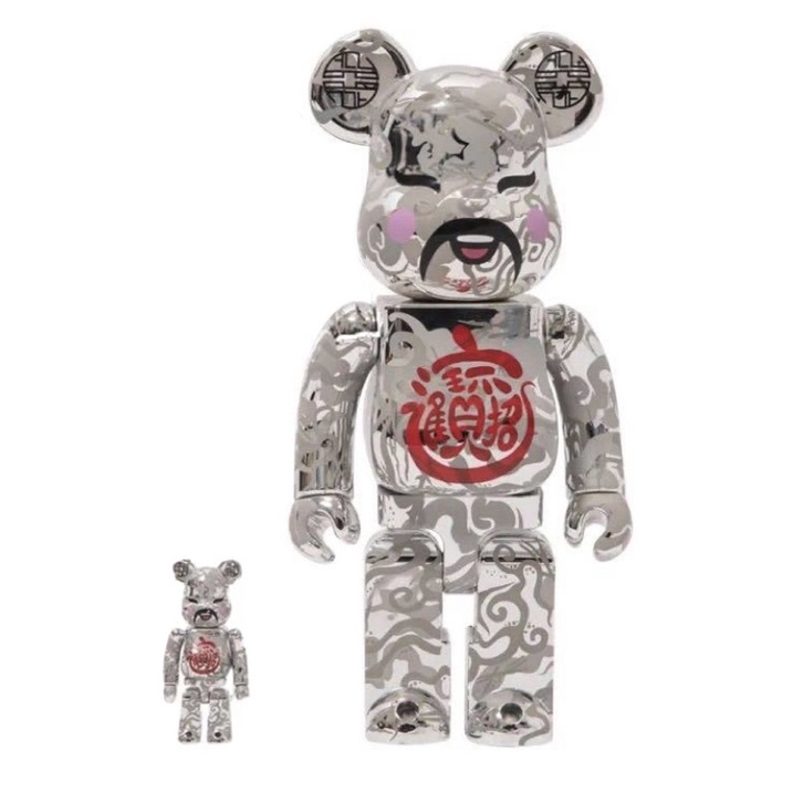 Bearbrick ACU 招財進寶 銀財神 400%+100% Be@rbrick 庫柏力克熊