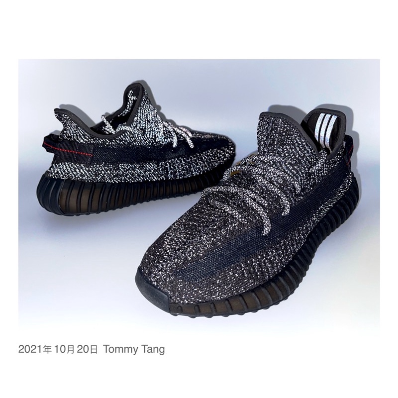 YEEZY BOOST 350 V2 BLACK STATIC 黑天使 滿天星