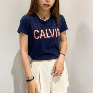 【蟹老闆】Calvin Klein CK 短袖 女版 紅花CALVIN字藍
