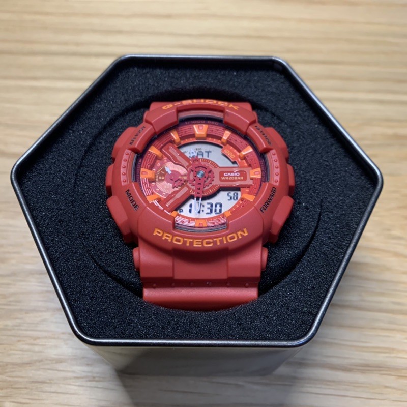 CASIO G-SHOCK GA-110AC-4ADR 紅橘錶