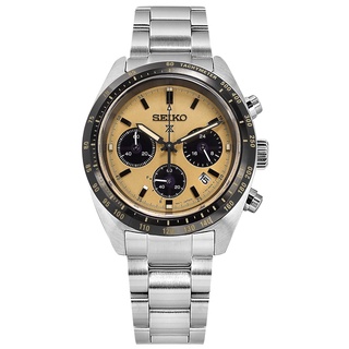 SEIKO 精工 / PROSPEX 太陽能 熊貓錶 防水 不鏽鋼手錶 棕色 / V192-0AF0Y / 39mm