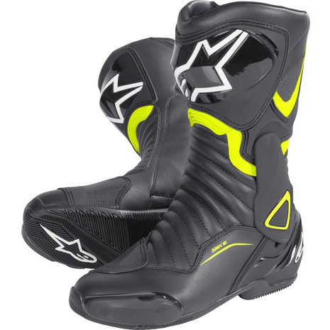 【德國Louis】Alpinestars SMX-6 V2 摩托車賽車靴 A星黑螢光黃配色運動仿賽機車鞋編號202437