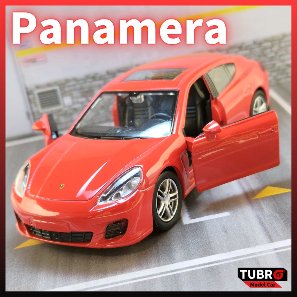 【TURBO模型車】1/36 保時捷 Panamera 豪華轎車 Porsche Panamera 雙門可開
