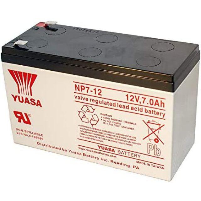 【萬池王 電池專賣】YUASA湯淺NP7-12閥調密閉式鉛酸電池~12V7Ah 可加購電池背袋