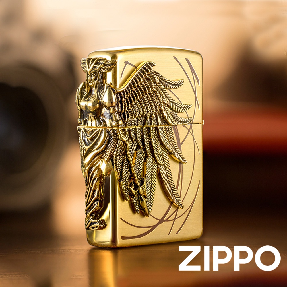 ZIPPO 亞馬遜女戰士(金色)防風打火機 韓國設計 官方正版 現貨 限量 禮物 送禮 客製化 終身保固ZA-1-36A