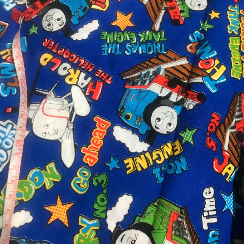 湯瑪士小火車日本🇯🇵版權布薄棉細棉布，口罩適用布