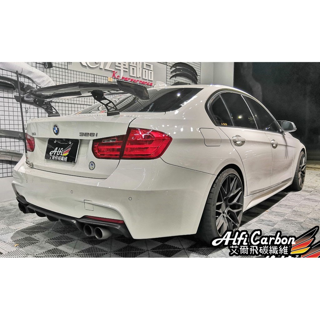 Alfi Carbon Bmw F30 改裝mad款碳纖維戰鬥尾翼3 328 335 M3 蝦皮購物