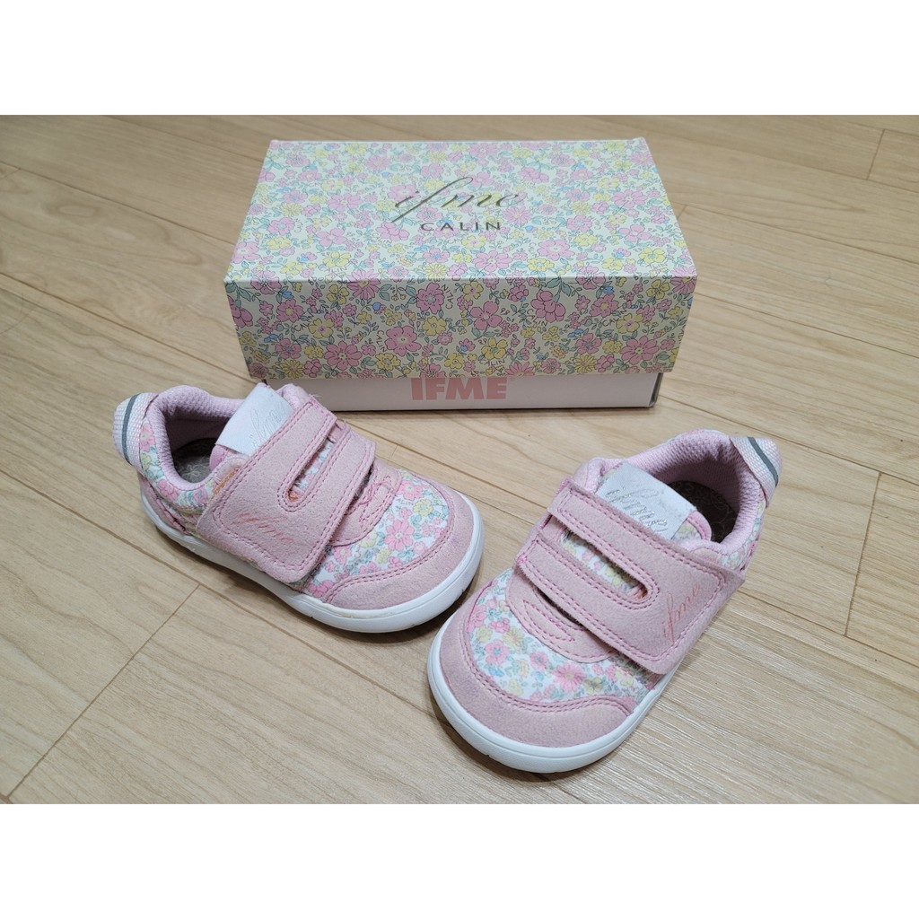 IFME Light 輕量系列機能鞋 粉色 碎花 14cm 日本健康機能童鞋 學步鞋 機能鞋 寶寶鞋