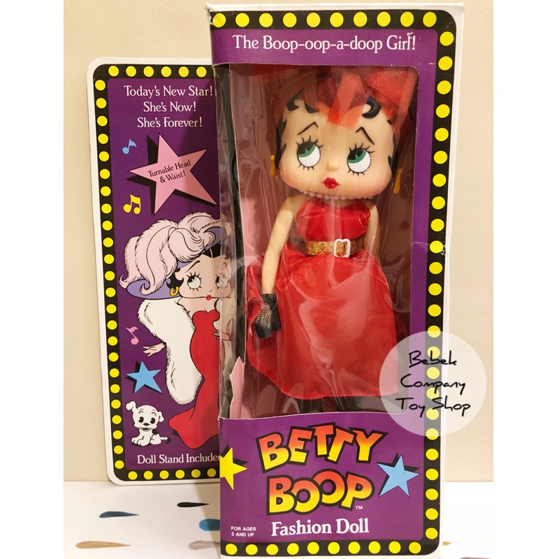 美國🇺🇸 1986年 12吋 Betty boop doll 美女貝蒂 貝蒂 古董娃娃 古董玩具 收藏 娃娃 紅洋裝