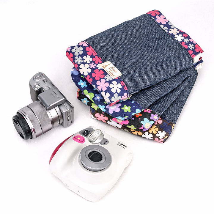 【七千貓數碼】相機鏡頭 收納袋  保護袋  拼色佳能sony微單相機包 拍立得收納袋 鏡頭內膽鏡頭包 布袋索尼