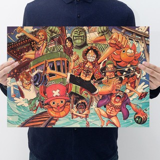[現貨] 海賊王人物 ONE PIECE 航海王 動漫 海報 復古牛皮紙 明星人物 懷舊健身房 臥室宿舍客廳牆畫裝飾畫