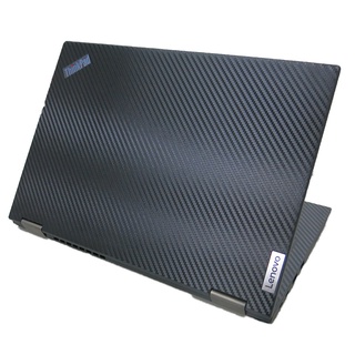 【Ezstick】Lenovo ThinkPad X13 Yoga Gen2 Gen3 黑色卡夢紋機身貼(A+C+D面)