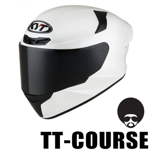 KYT TT-COURSE TTC 白 全罩式安全帽 原廠配透明鏡片