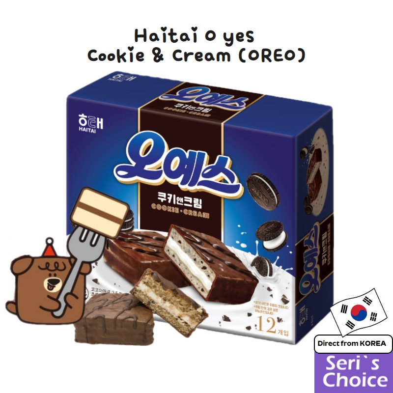 韓國 現貨🇰🇷 Haitai 海太 OYes 奧利奧 巧克力派 餅乾 韓國零食 點心 360g/12入