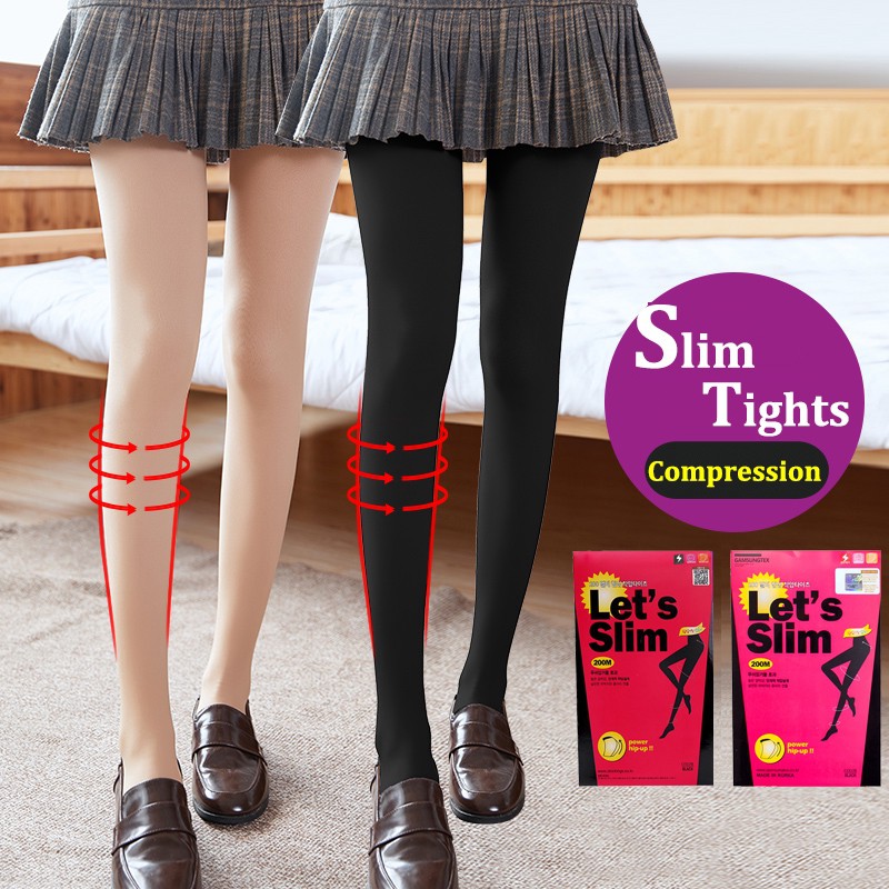 Hw Let's Slim 高筒襪/韓國壓縮連褲襪/美腿&amp;大腿&amp;腰部修身/提臀緊身褲