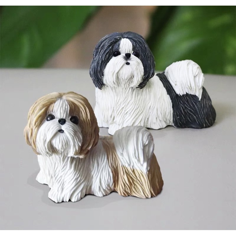長毛西施犬西施狗北京犬北京狗手作擴香石居家汽車擺件擴香石擴香儀香氛精油 蝦皮購物
