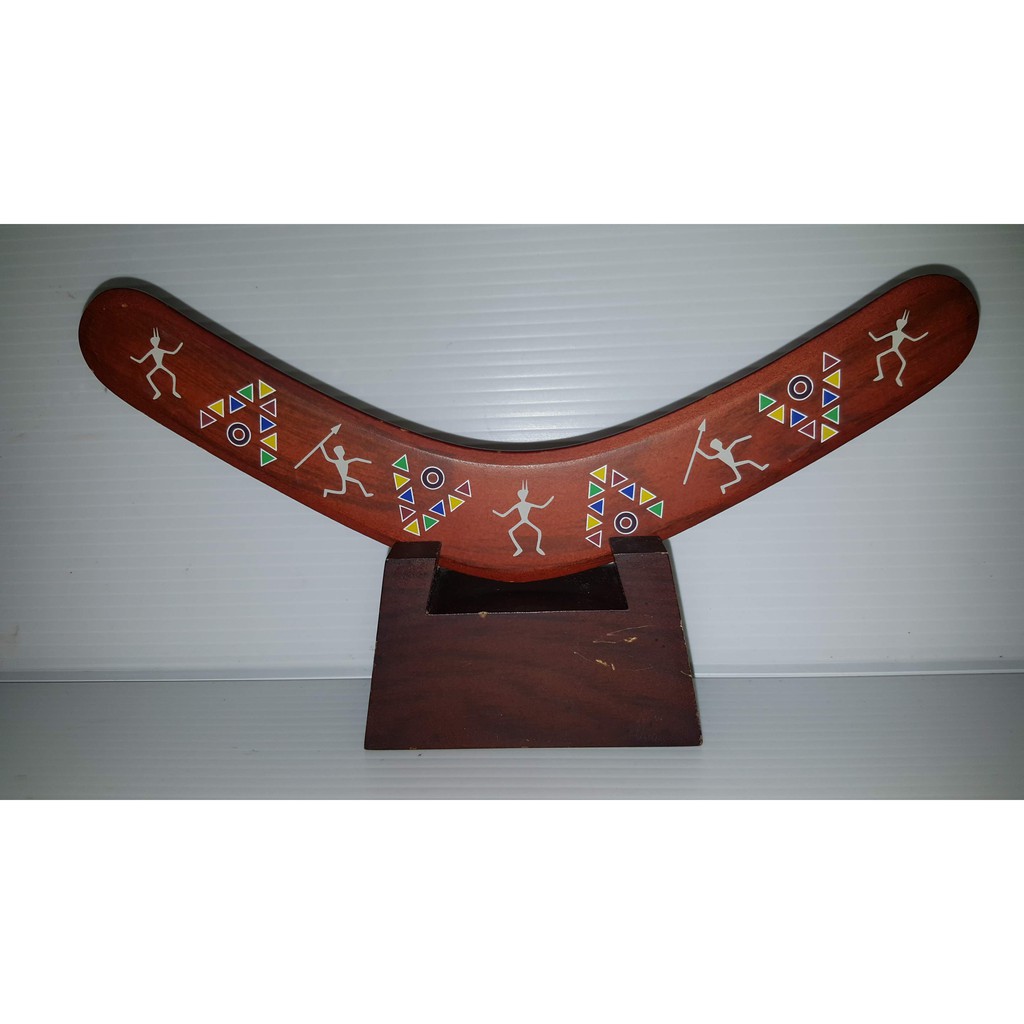 木製澳洲原住民迴力鏢擺飾 藝品