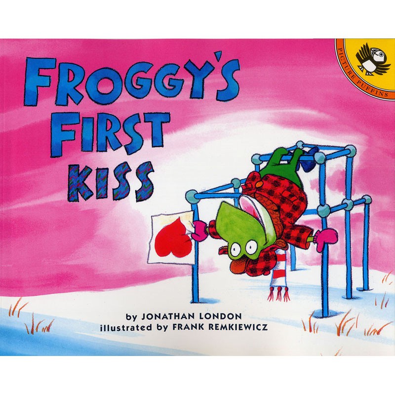 FROGGY'S FIRST KISS英文故事書繪本英文繪本外文書原文書情人節【麥克兒童外文書店】