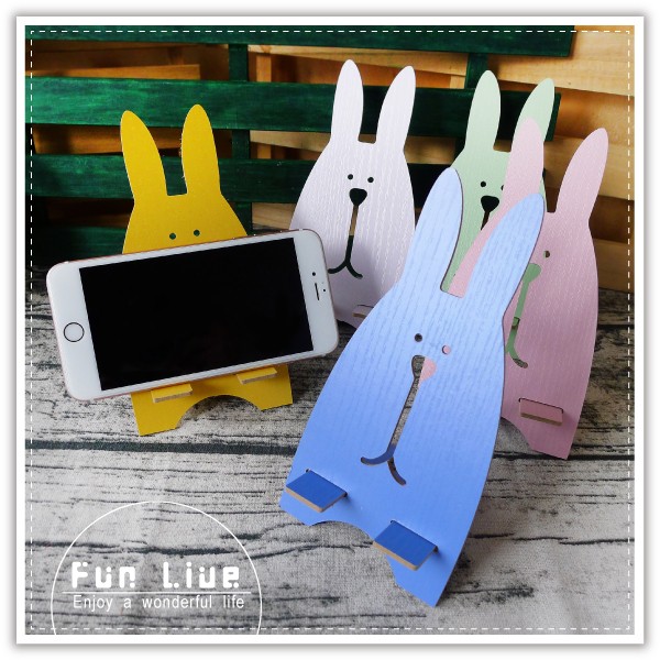 手機架 兔子手機架 木質可愛兔手機架 手機支撐固定架 手機座 平板懶人支架 名片架 贈品禮品 B3140