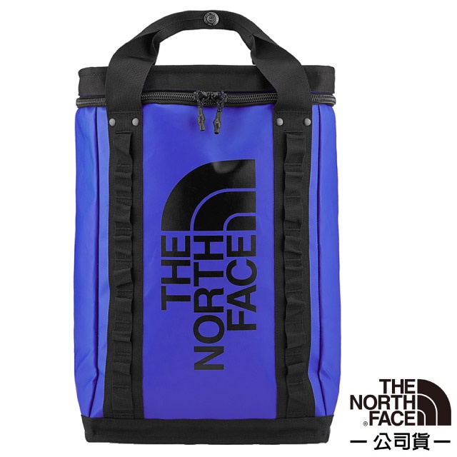 【The North Face】大Logo 26L多功能日用減壓雙肩背包/書包/藍_3KYF