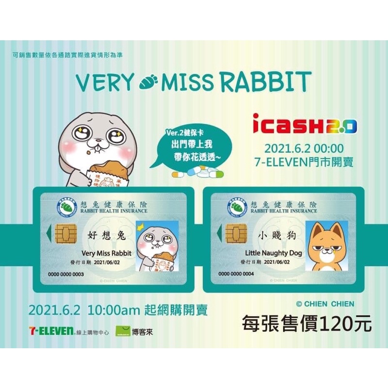 好想兔 想兔健康保險ver.2 icash2.0 小賤狗