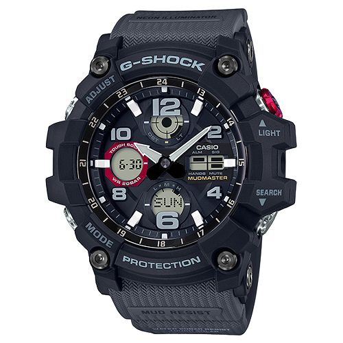 【CASIO】G-SHOCK 極限大陸防泥抗塵太陽能雙顯錶-黑X鐵灰(GSG-100-1A8)正版宏崑公司貨