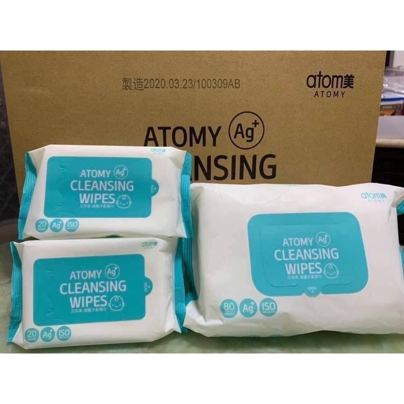 艾多美 atom美 銀離子抗菌柔濕巾、濕紙巾 （20抽x12包）現貨供應